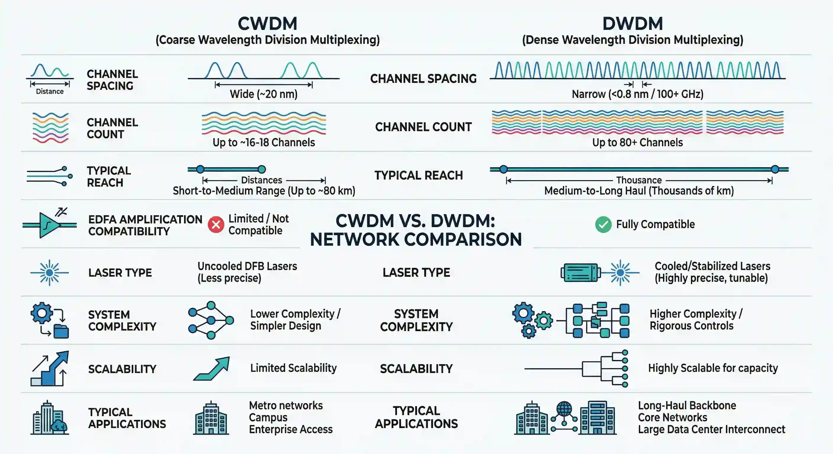 CWDM vs DWDM: Hvordan velge uten kostbare feil
